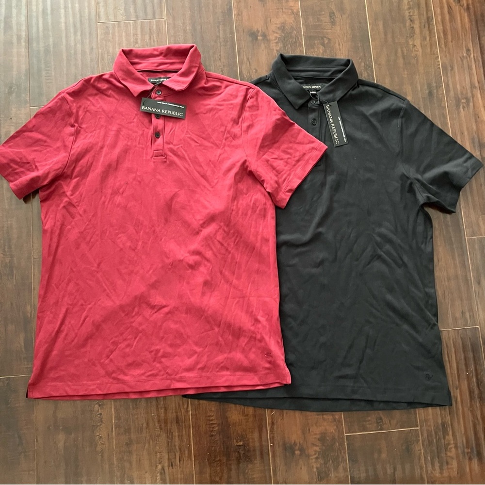 4 Banana Republic Men’s Luxe Touch Performance Polos and Tee - Large - Picture 2 of 11